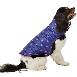 Dog Puffer Jacket with Polka Dots by Top Paw size XL NWT